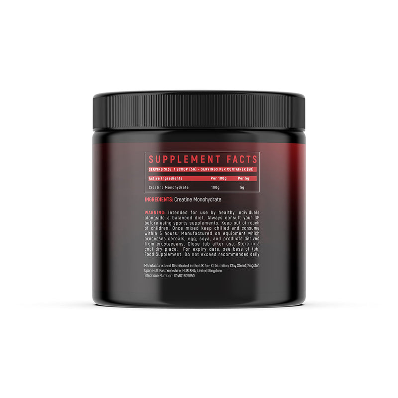 [Australia] - XL Nutrition Creatine Monohydrate 250g - 50 Servings - 5grams of Creatine Monohydrate - Supports Strength and Endurance - Vegan Friendly 