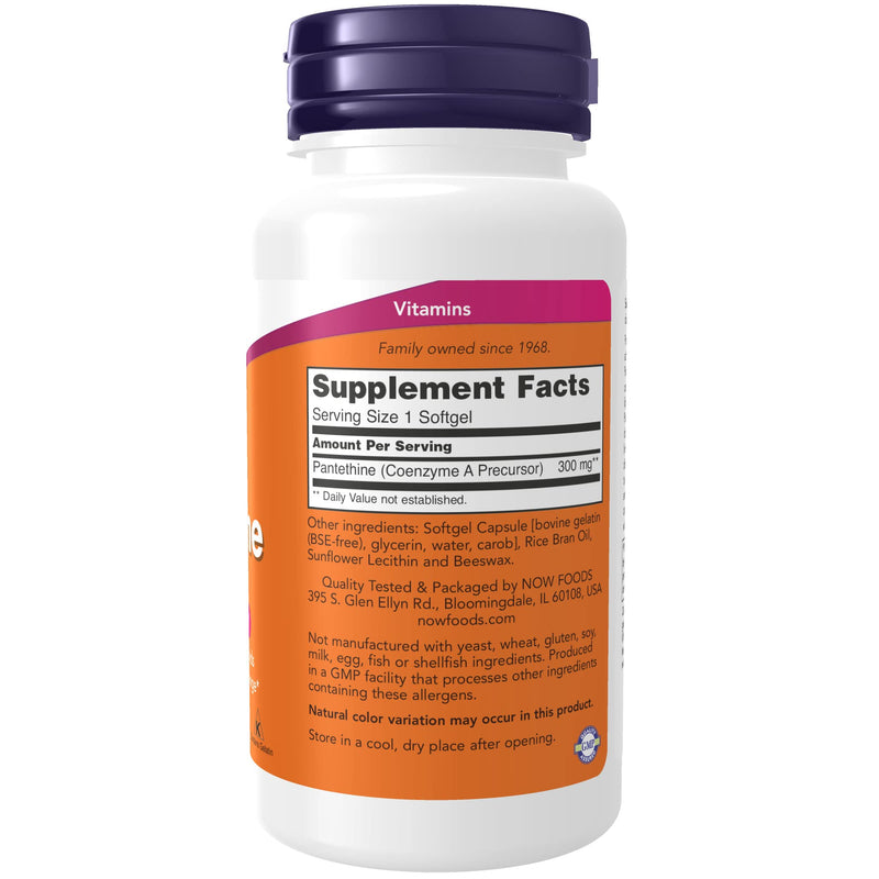 [Australia] - NOW Supplements, Pantethine (Coenzyme A Precursor) 300 mg, Cardiovascular Health*, 60 Softgels 