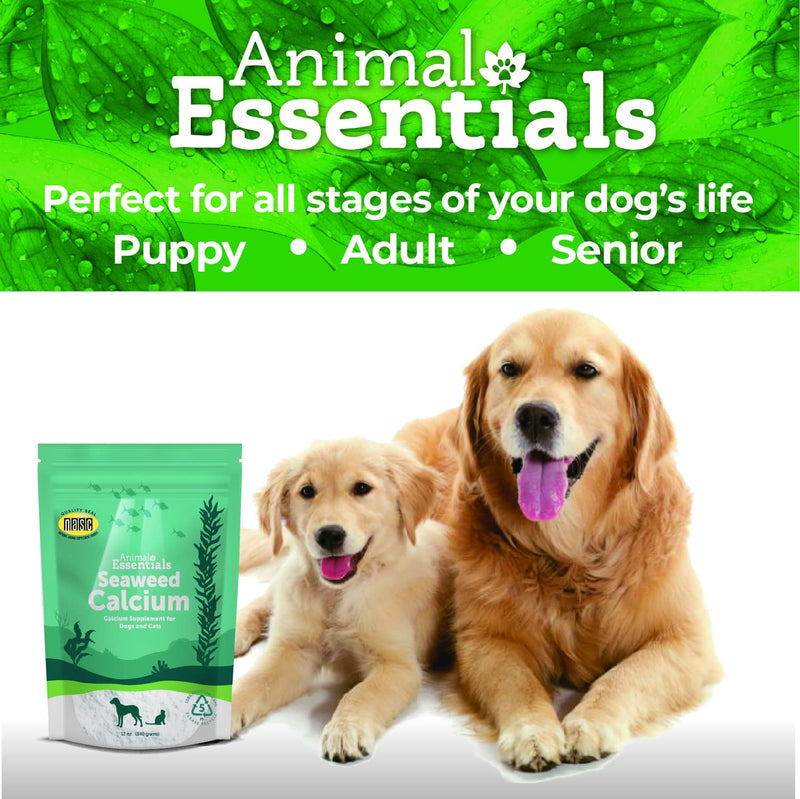 [Australia] - Animal Essentials Seaweed Calcium Supplement for Dogs & Cats, 12 oz - Iceland Seaweed Magnesium, Boron, Zinc 
