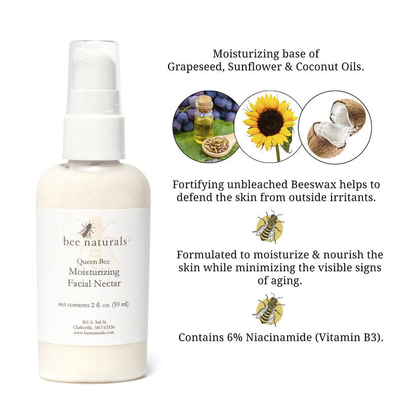 [Australia] - Bee Naturals Facial Nectar Moisturizer - Natural, Soft, Nourished Skin All Year Round 