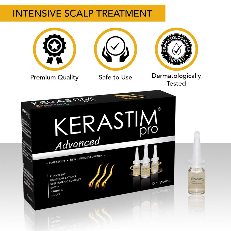 [Australia] - Kerastim Pro Hair Loss Treatment for Men & Women. Promote Hair Growth Serum, Anti-Thinning Formula. Helps Stop Hair Loss Fast & More Effective Than Shampoo. Keratin, Biotin, DHT Blocker 15 x 5ml 