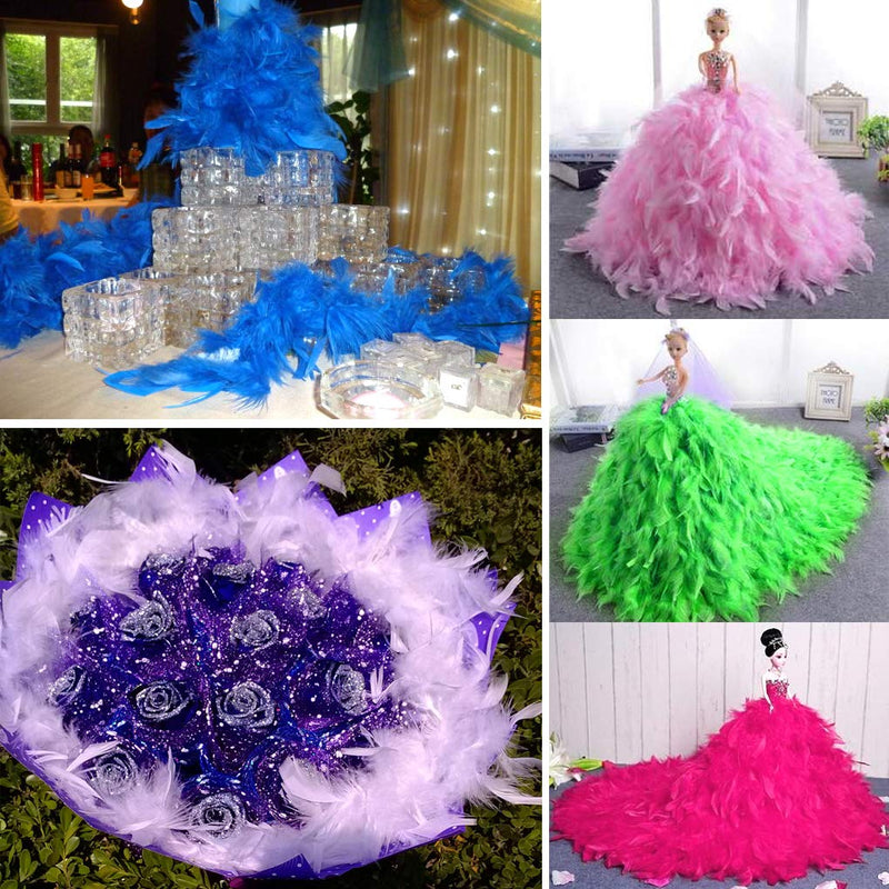 [Australia] - obmwang 8pcs Assorted Colors Feather Boas, Women Girls Dress up Boa, Mardi Gras Boa Costume Party Accessory 