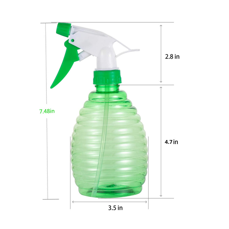 [Australia] - Pack of 2-16 Oz Empty Plastic Spray Bottles - Attractive Vibrant Colors - Multi Purpose Use Durable Random color BPA Free Material (16.9 OZ(500ML)2bottles) 16.9 Ounce(500ML)2bottles 