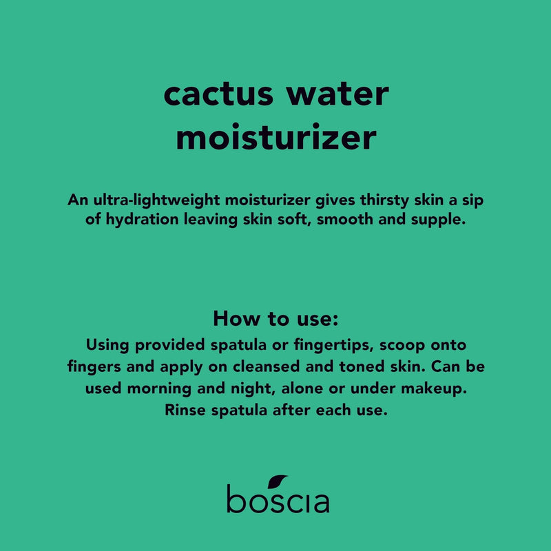 [Australia] - Boscia Cactus Water Moisturizer, Green, 47.59 ml 