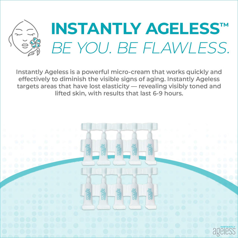 [Australia] - INSTANTLY AGELESS - Facelift In A Box Anti-Aging Face Cream for Forehead Wrinkles, Eyebrows, and Under-Eye Bags (10 Vials)… 10-Vials 