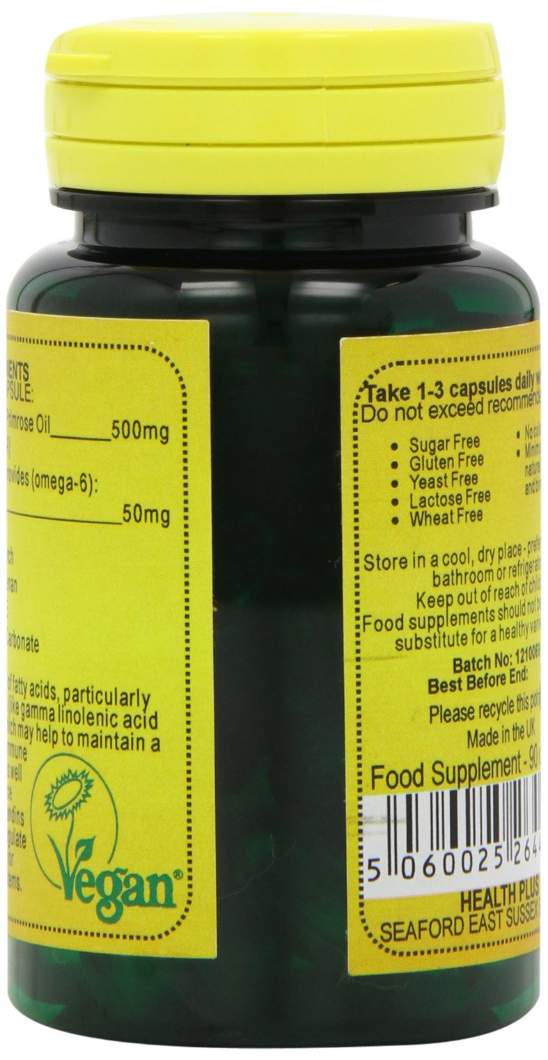 [Australia] - Veganicity 500mg Vegan Evening Primrose Oil Women's Health Supplement - Capsules, 90 Count (Pack of 1) 