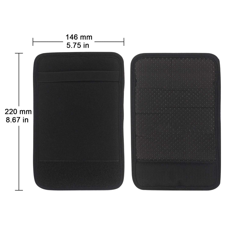 [Australia] - Padded Walker Hand Grips 2 Pack Wheelchair Handle Grips Covers with Strap Soft Foam Padding Adjustable Non-Slip Breathable for Senior Elderly Rollator Crutches Luggage (Black) Black 