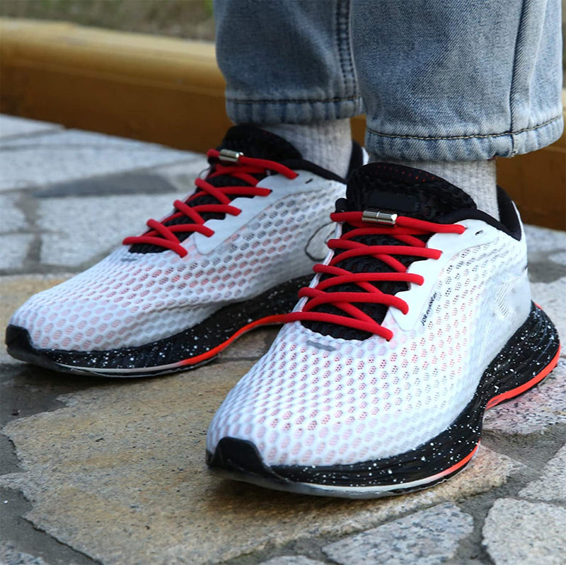 [Australia] - No Tie Shoe Laces Elastic Oval Half Round Athletic Shoelaces For Trainers Adults Kids Tieless Lock Shoelace One Size Beige 