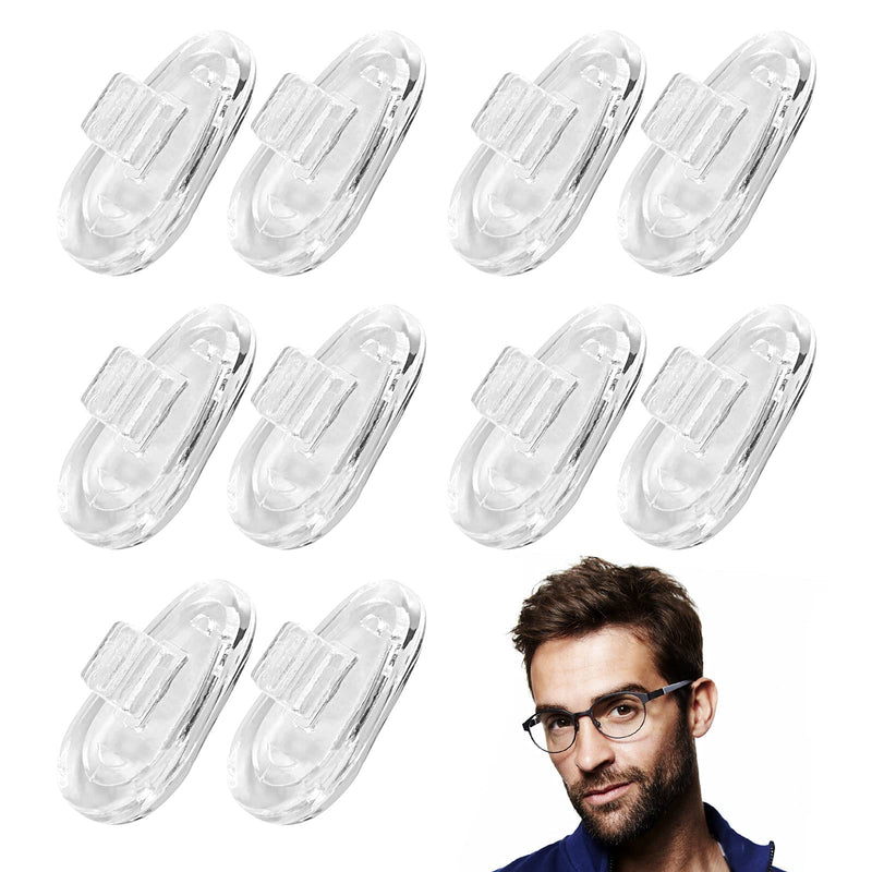 [Australia] - 5 Pairs Glasses Nose Pads, Glasses Silicone Nose Pads Anti-Slip, Adhesive Nose Pads Sunglass Pad Glasses Pads Nose for Glasses, Sunglasses, Spectacles 5 Pairs Transparent 