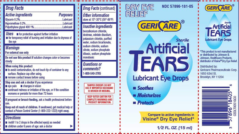 [Australia] - GeriCare Artificial lubricating Tears Dry Eye relief (15ml) 