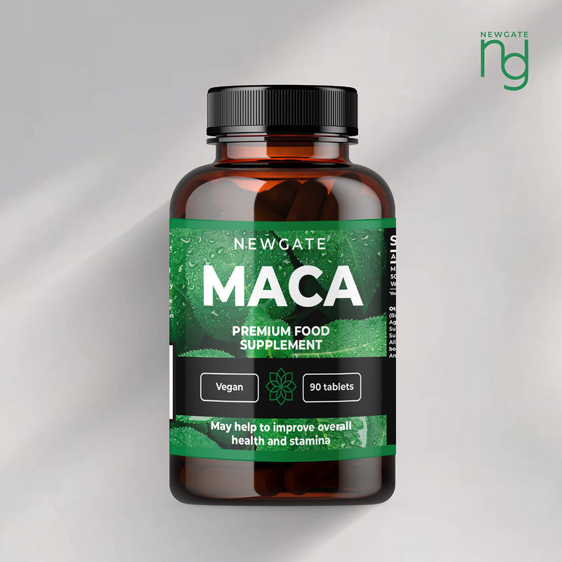 [Australia] - Newgate Labs Maca 90 High Strength Vegan Tablets 50mg Providing Organic Maca Root 500mg - for Skin Health - Premium Nutritional Supplement - Made in The UK � Halal, GMO Free 
