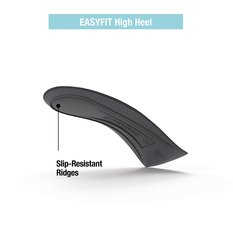 [Australia] - Superfeet EASYFIT HIGH Heel Orthotic Shoe Inserts for High Heel Shoes Insole, Dusk Black 6.5-8 Women 