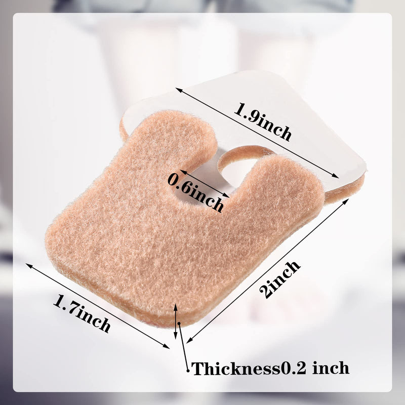[Australia] - 48 Pieces U-Shaped Felt Callus Pads Metatarsal Foot Pads for Pain Relief Keep Calluses from Rubbing on Shoes Forefoot and Support Self-Adhesive Foam Foot Cushion Pad for Men and Women Beige 