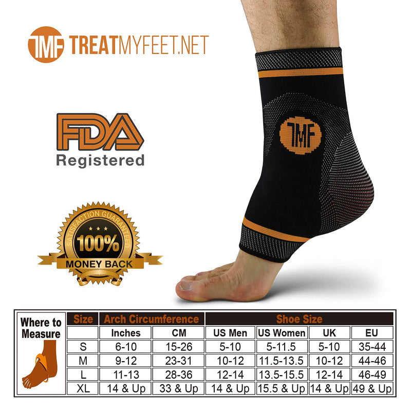 [Australia] - Compression Ankle Brace with Silicone Ankle Support and Copper - Plantar Fasciitis Brace for Foot Pain & Achilles Tendonitis Relief - Ankle Brace for Women & Men - Medium Size Medium (Pack of 1) 
