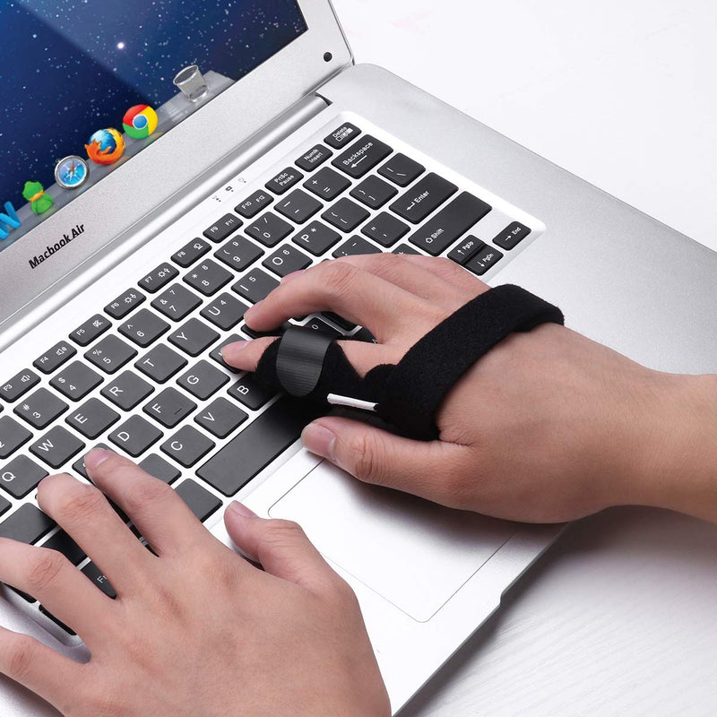 [Australia] - Clispeed Finger Splint,Splint for Trigger Finger,Trigger Finger Splint Built-in Aluminium Support Adjustable Brace for Pain Relief (Black) 