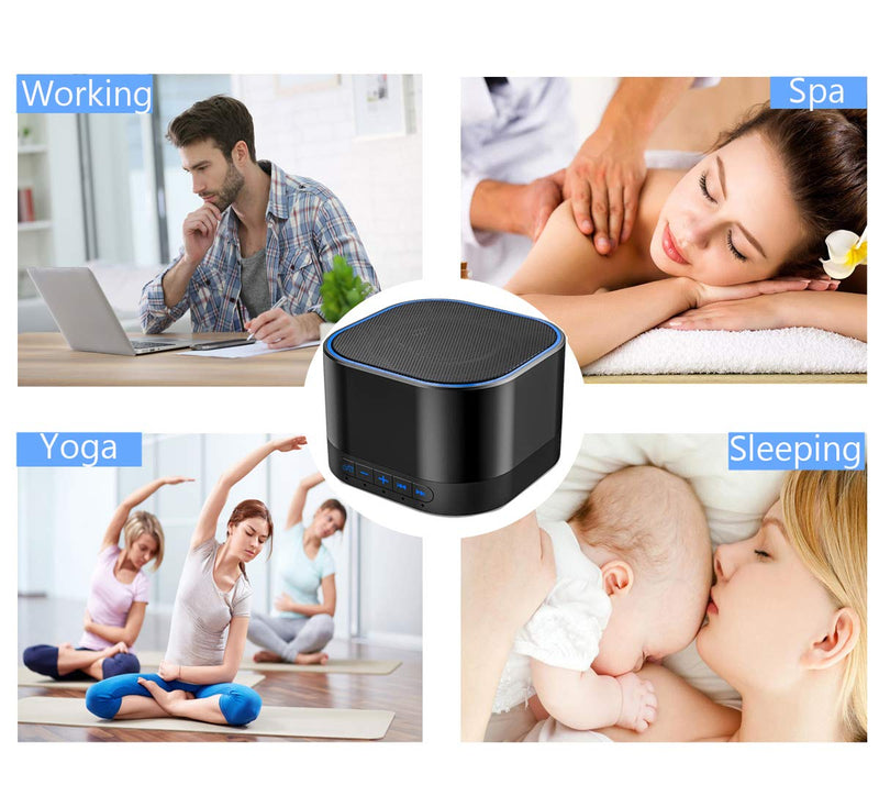 [Australia] - Magicteam Sound Machines White Noise Machine with 20 Non Looping Natural Soothing Sounds and Memory Function 32 Levels of Volume Powered by AC or USB and Sleep Sound Timer Therapy for Baby Kids Adults 