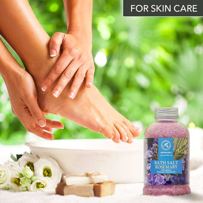 [Australia] - Rosemary Bath Salt 600g with Natural Rosemary Essential Oil - Bath Salts - Body Care - Best for Good Sleep - Beauty - Bathing - Body Care - Wellness - Relax - Aromatherapy - Spa 