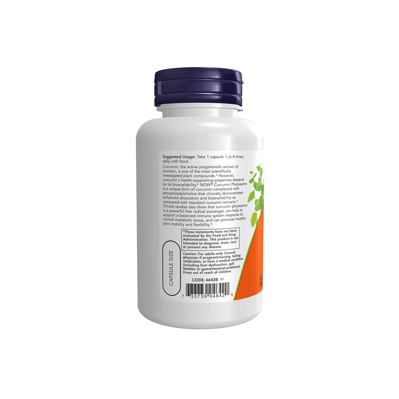 [Australia] - NOW Supplements, Curcumin Phytosome, Bio-Enhanced Turmeric Extract, 60 Veg Capsules 