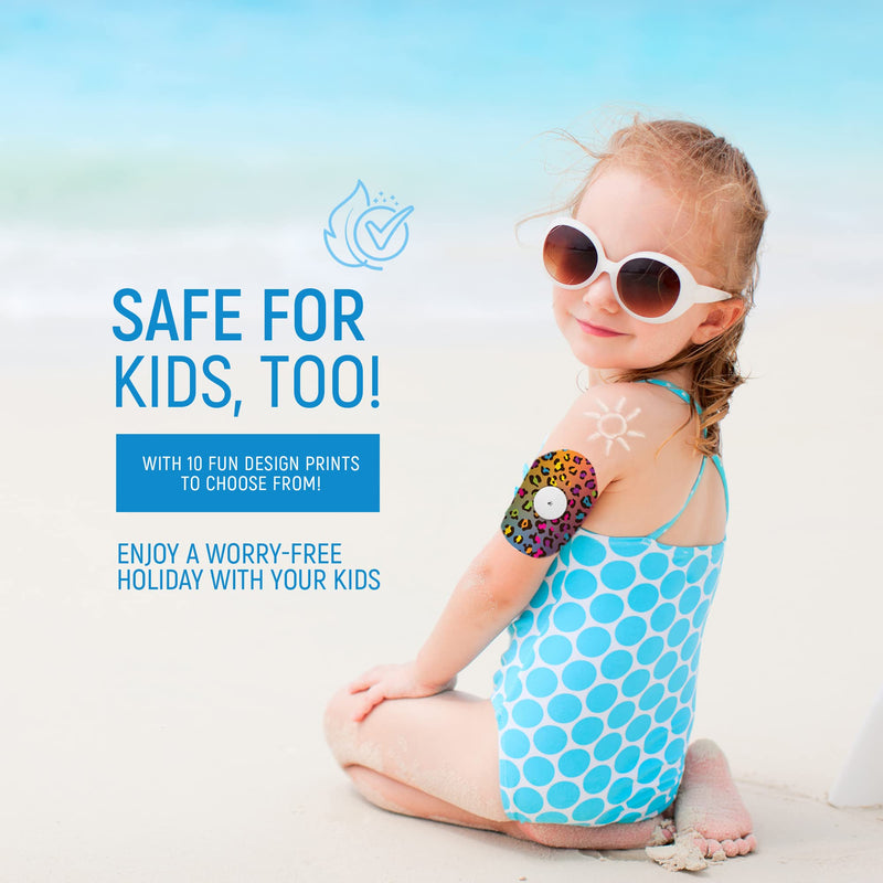 [Australia] - Rockadex Adhesive Patches - Compatible for Freestyle Libre Sensor, Custom-Designed Freestyle Libre Patches, Diabetic Supplies Mix 10 Pack Fluro 