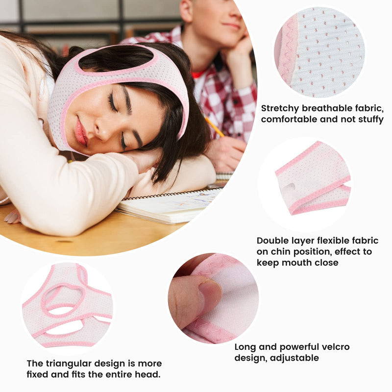 [Australia] - Anti Snoring Chin Strap Upgraded 2022, KUJAIS Snoring Solution Effective Anti Snoring Devices, Adjustable & Breathable Stop Snoring Chin Strap for Men and Women (White) White 