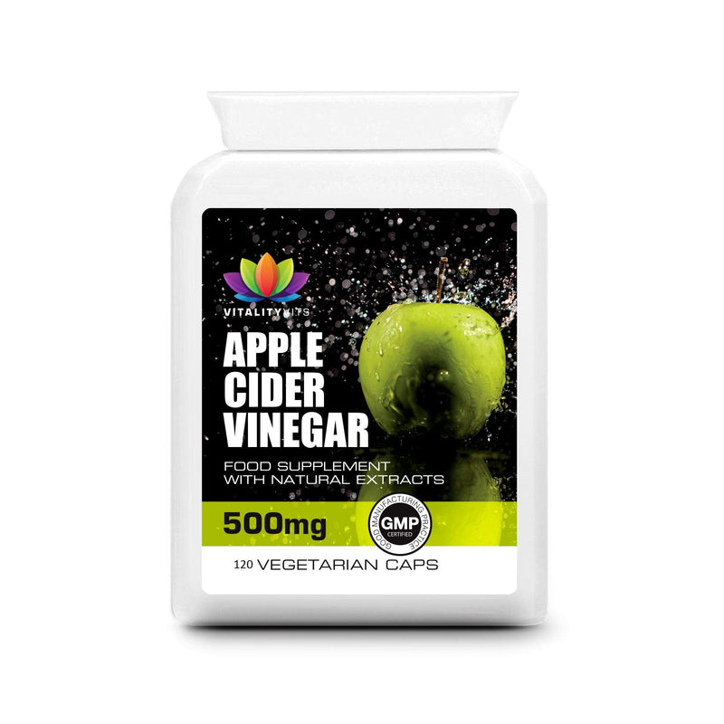 [Australia] - VITALITYVITS Apple Cider Vinegar 120 Capsules - Weight Management - Detox Supplement - Improve Digestion Made in UK GMP Quality 