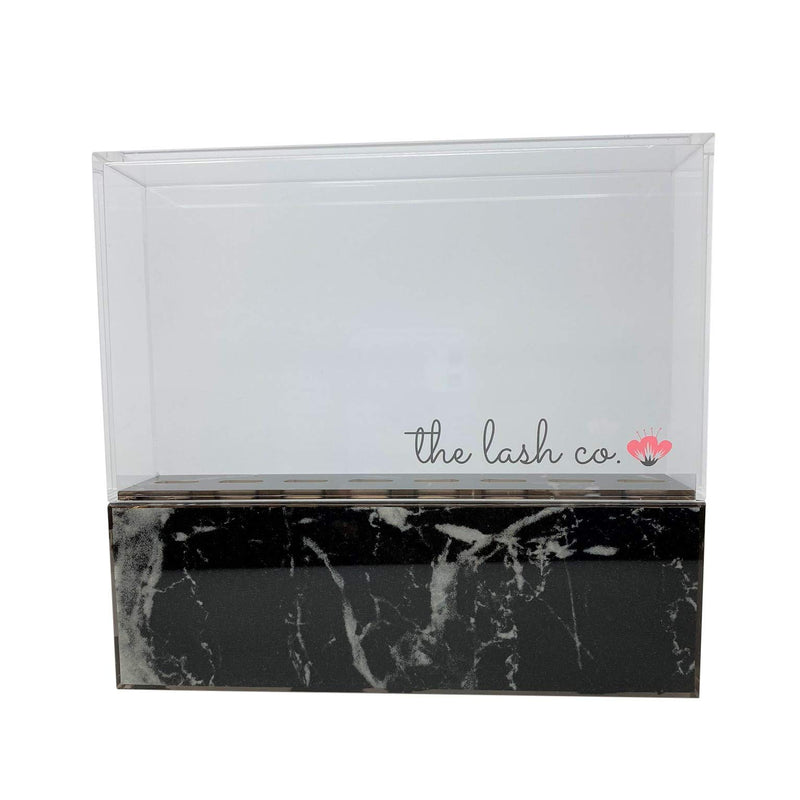 [Australia] - The Lash Co. Marble Tweezer Case (acrylic, black, fits up to 8 tweezers) 