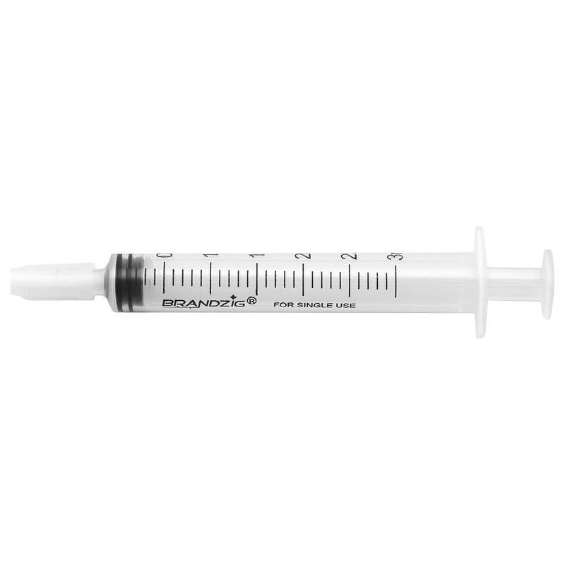 [Australia] - 3ml Syringe With Cap (100 Pack) | Oral Dispenser Without Needle, Luer Slip Tip | Individually Wrapped Medicine Dropper For Infants & Pets 