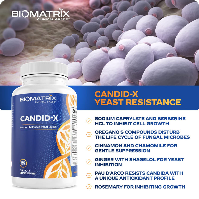 [Australia] - Candid-X | Candida Cleanse, Support Balanced Yeast, Oregano, Sodium Caprylate, Botanical Complex for Men and Women, Digestion Relief | 90 Capsules 
