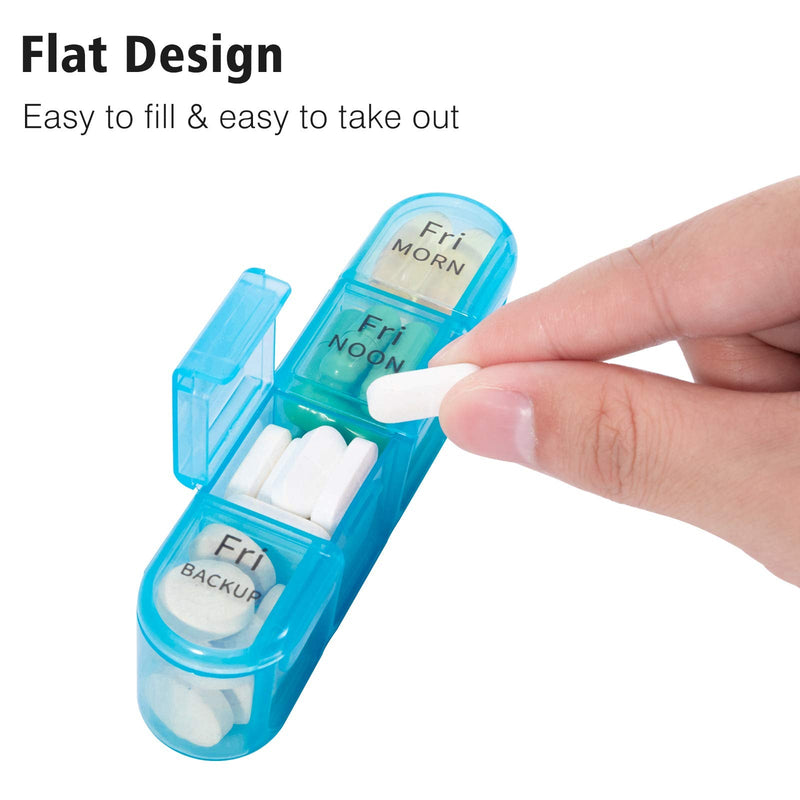 [Australia] - Betife Pill Box 4 Times a Day, Weekly Pill Box Organisers, Pill Organiser 7 Day 4 Times, Pill Dispenser 7 Day 4 Compartments, Tablet Box with 28 Copartments for Medication, Vitamins and Supplements 