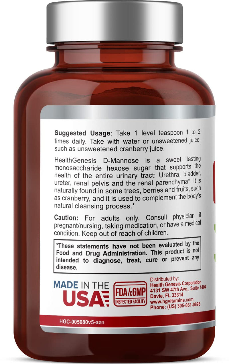 [Australia] - D-Mannose Pure Powder 2000 mg 3 oz 85 g - Supports Urinary Bladder Tract Health 
