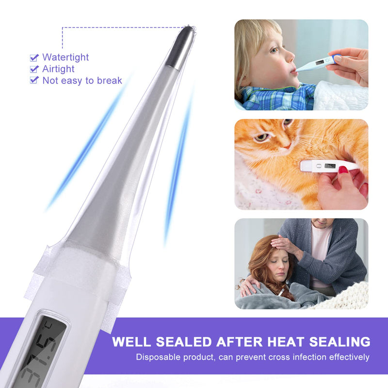 [Australia] - Baluue 100pcs Thermo- Meter Probe Covers Disposable Universal Digital Oral Rectal- Covers Refill Sleeve Replacement 