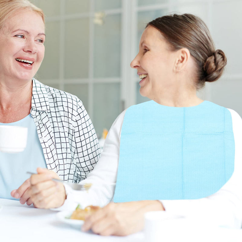 [Australia] - Artibetter Disposable Adult Bibs for Eating Waterproof Adult Bibs Disposable Adult Poly Bibs Disposable Bibs For Adults 