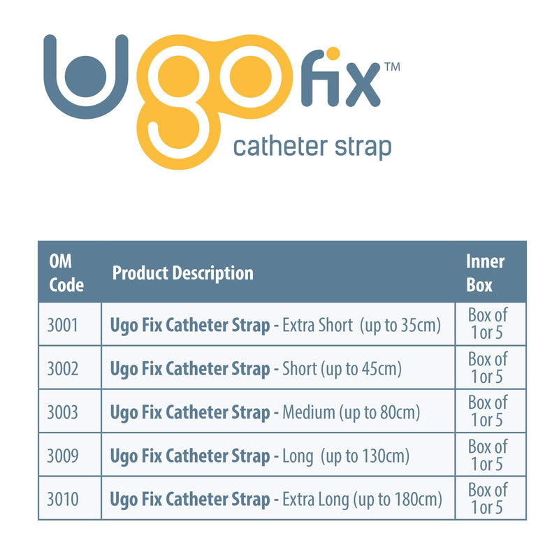 [Australia] - Ugo Fix Catheter Strap – Medical Catheter Securement Thigh Support Strap/Holder with Anti Slip Silicone Grip and Laundry Bag - Washable and Reusable (Long) (Pack of 5) L (Pack of 5) 