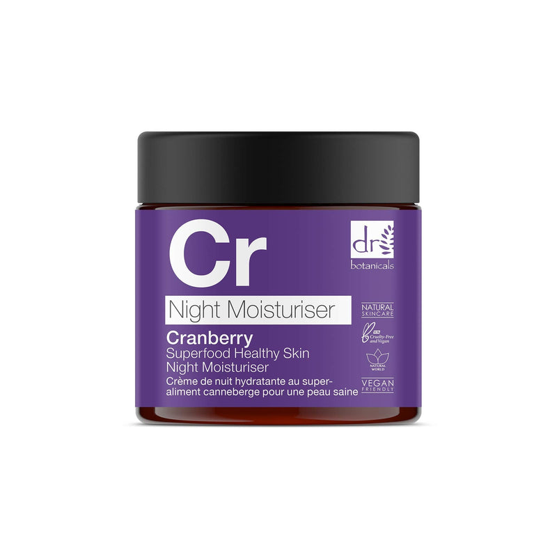 [Australia] - Dr Botanicals Superfood Healthy Skin Moisturiser, 60ml, Cranberry & Juniper (Night) 60 ml (Pack of 1) 