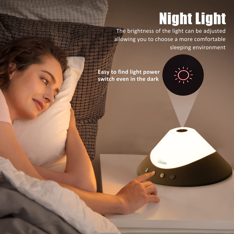[Australia] - White Noise Machine, Adjustable Warm Night Light with Remote Control, Sleep Aid Machine with 12 Soothing Nature Sounds, Noise Canceling Machine with auto-Off Timer, Sleep Therapy for Baby Adult BL-1878 