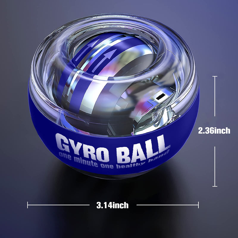 [Australia] - JIN BD Wrist Trainer Ball Auto-Start Wrist Strengthener Gyroscopic Forearm Exerciser Gyro Ball for Strengthen Arms, Fingers, Wrist Bones and Muscles BLUE 