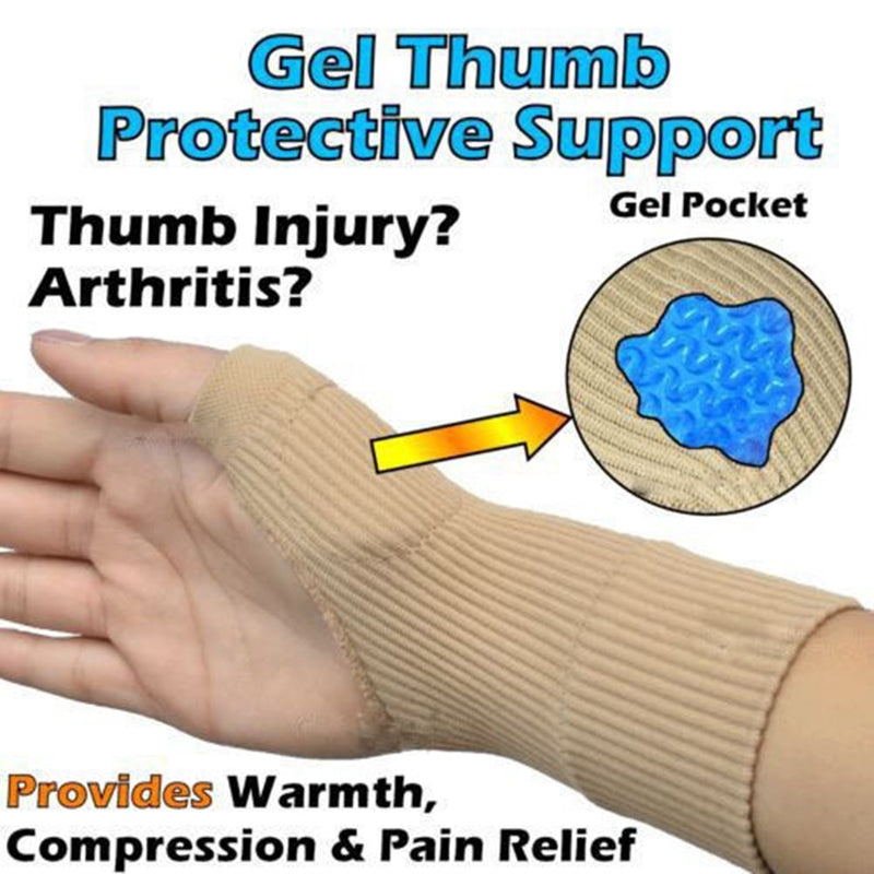 [Australia] - Gel Compression Gloves, 2 Pair Orthese Elastique Main Silicone Thumb Brace Artist Wrist Support Gloves Gel Silicone Hand Wrist Support Brace thumb wrist compression gloves Ideal Hand Wrist Support 