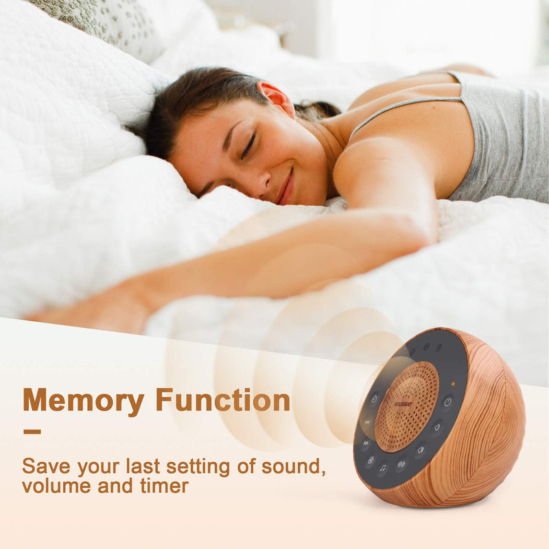 [Australia] - Housbay White Noise Machine with 31 Soothing Sounds, 5W Loud Stereo Sound, Auto-Off Timer, Adjustable Volume, Sleep Sound Machine for Baby, Kid, Adult -Wood Grain 