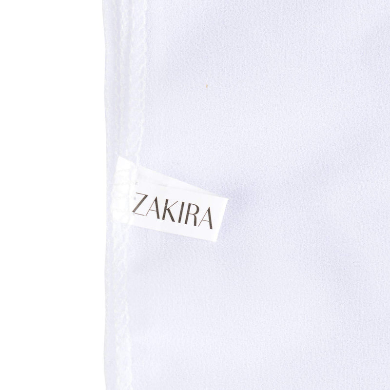 [Australia] - ZAKIRA Chiffon Scarf Sheer Wrap for Women Pack of 3 White 