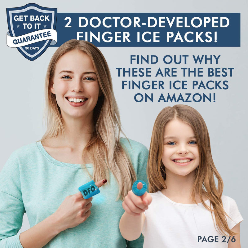 [Australia] - Dr. Frederick's Original Frosty Fingers - 2 Ice Packs for Fingers, Thumbs & Toes - Fast-Freezing & Reusable - for Injuries, Arthritis, & Chronic Pain 