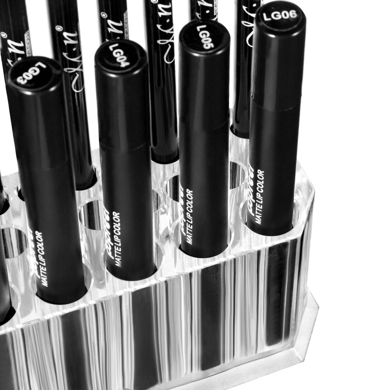 [Australia] - HBlife Clear Acrylic Makeup Eyeliner Lip Liner Holder Organizer, 26 Slots 