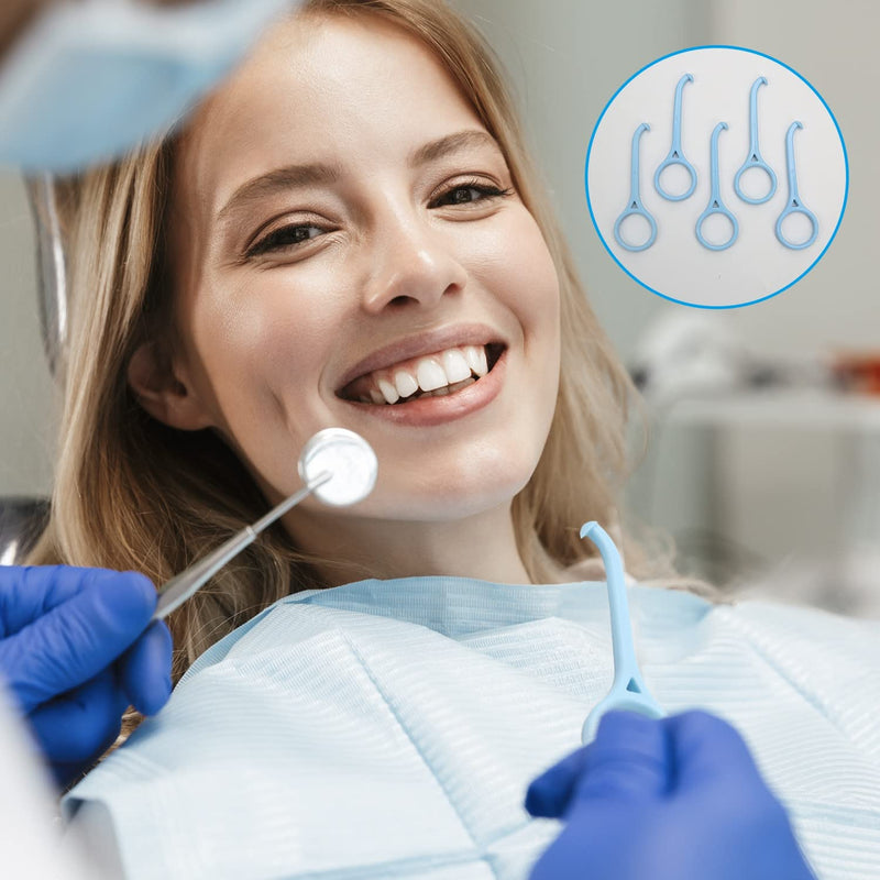 [Australia] - 5 Pcs Aligner Removal Tool, Invisible Tooth Removal Aligner Chewies and Removal Tool Kits, Braces Tooth Hook for Oral Care (Blue) 