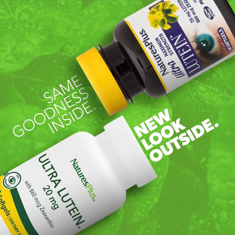 [Australia] - NaturesPlus Ultra Lutein - High Potency Lutein Supplement with Zeaxanthin - Science Backed Pure FloraGlo Lutein, Easy to Swallow, One A Day - Gluten Free - 60 Softgel Capsules 