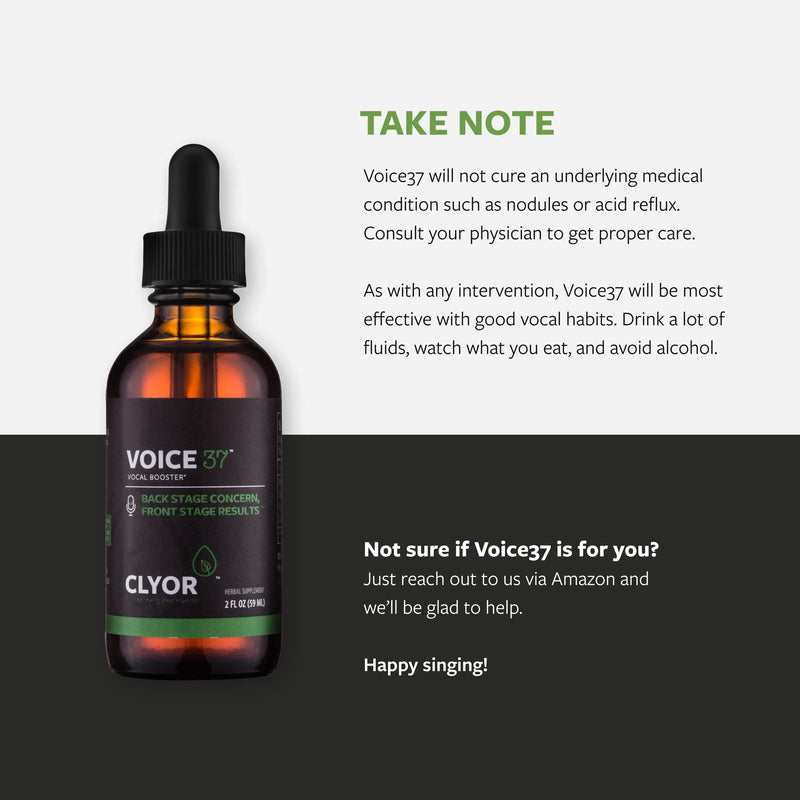 [Australia] - Voice37 - Vocal Remedy for Singers - All Natural Vocal Booster - Mucus Expectorant - Soothes and Relieves Hoarseness - Enhance Your Singing and Speaking - 2 oz 