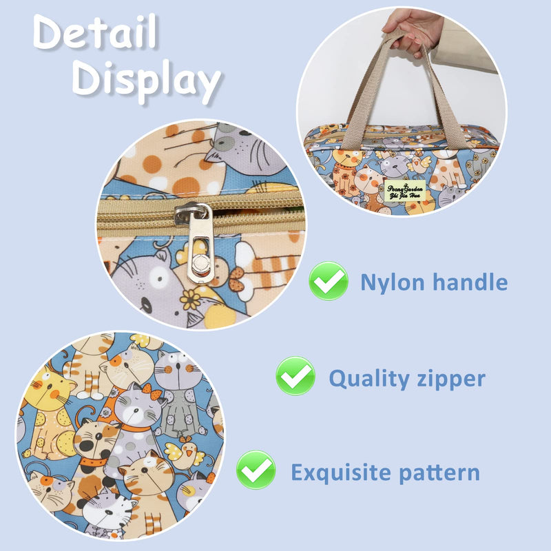 [Australia] - Toiletry Bag, Large Travel Hanging Make up Wash Bags, Portable Waterproof Cosmetic Bag, Bathroom Storage Case for Women Girls Ladies (Blue cat) Blue Cat 
