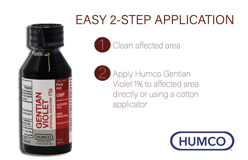 [Australia] - Humco K967380 Gentian Violet (TOPICAL SOLUTION 1%) 2 FL OZ, Pack of 1 