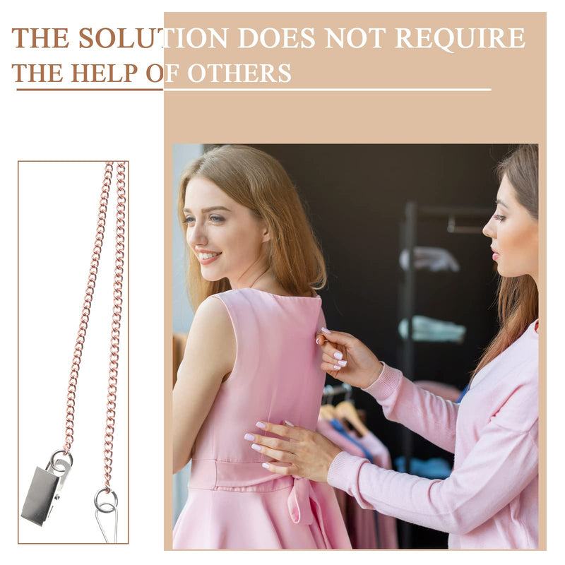 [Australia] - 2 Pieces Zipper Puller Helper Dress Zipper Pull Helper Zipper Puller Back Zipper Pull Long Zipper Pull Dress Yourself Zip Aid Tool Zipper Assistant Easy Zip Aid Puller for Dress Boot Clothes 