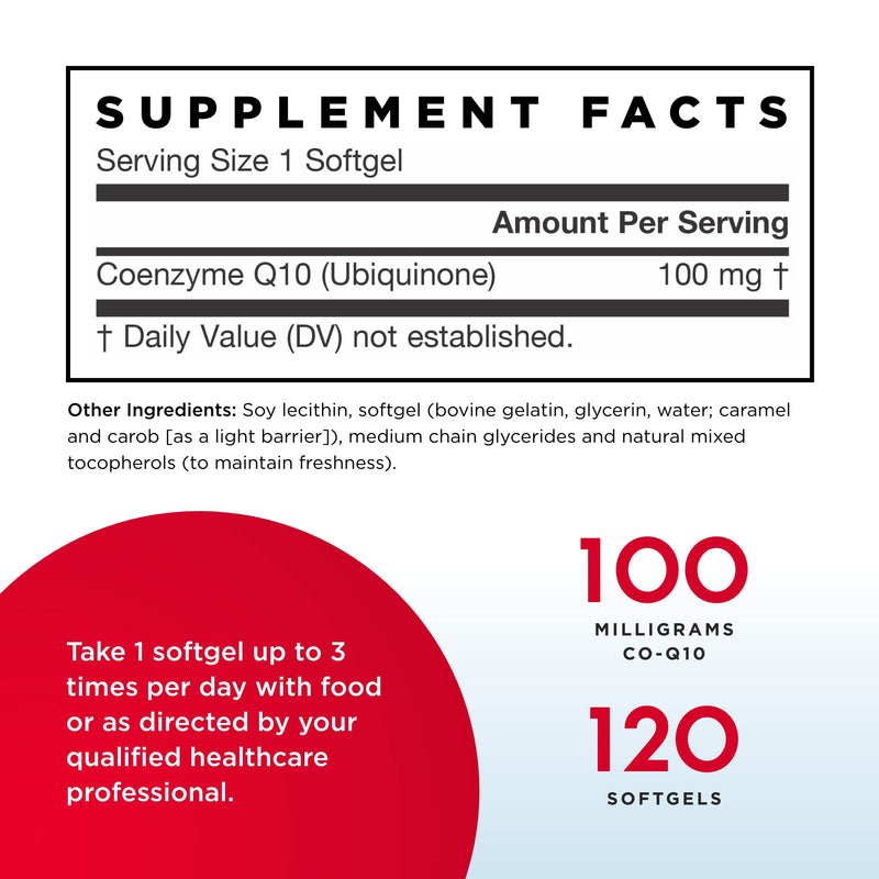 [Australia] - Jarrow Formulas Q-absorb Co-Q10 100 mg - 120 Softgels - High Absorption Co-Q10 - Antioxidant Support for Mitochondrial Energy Production & Cardiovascular Health - Up to 120 Servings 120 Count (Pack of 1) 