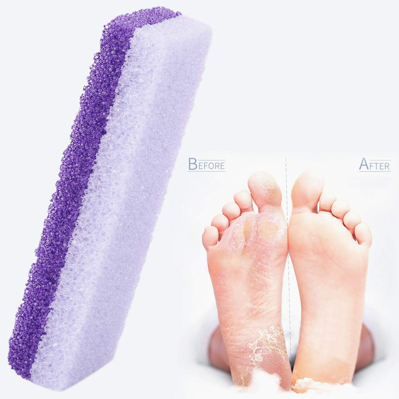 [Australia] - 6 Packs Foot Pumice Stone 2 in 1 Double Sided Foot Scrubbers Pedicure Callus Remover Purple Pumice Sponge Heel Buffer for Feet Dead Skin 