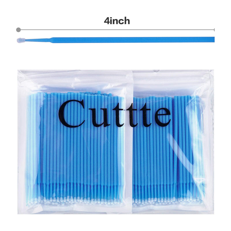 [Australia] - Cuttte 500 PCS Disposable Micro Applicators Brushes Latisse Applicator for Eyelashes Extensions and Makeup Application (Head Diameter: 2.5mm) 